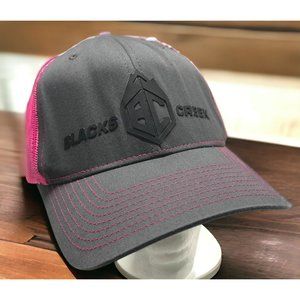 Blacks Creek Guide Gear Hat Snapback Gray Pink Mesh Adjustable Cap Richardson